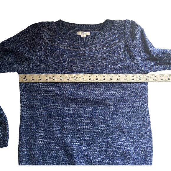 Croft & Barrow Womens Blue Knit Pullover Long Sleeve Sweater Size S - Picture 6 of 7
